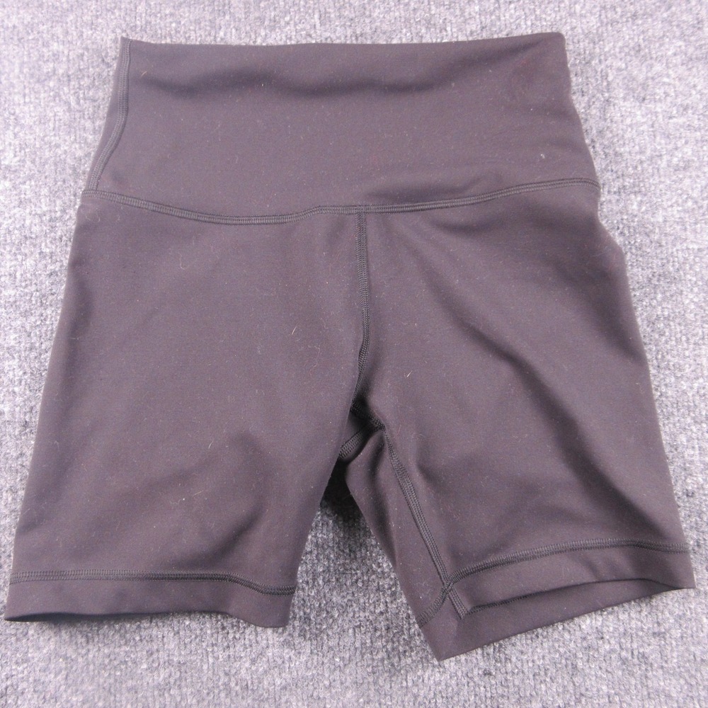 Lululemon Shorts Womens 4 Black High Rise 6" Bike Yoga Athletic Workout Running